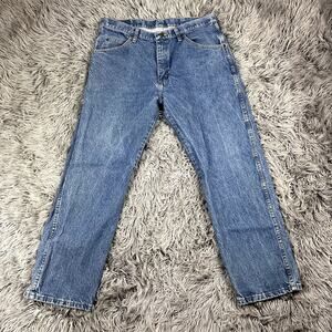 Wrangler Premium Quality Denim Jeans Mens 36 x 29 100% Cotton Short